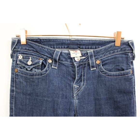 True Religion Woman's Jeans Size 29 x 33 Hi-Rise Boot Cut Dark Wash - Picture 3 of 14